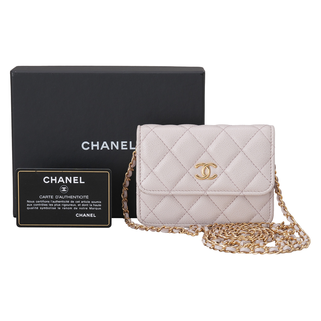 CHANEL(USED)샤넬 AP2306 시즌 캐비어 코코 체인 미니백