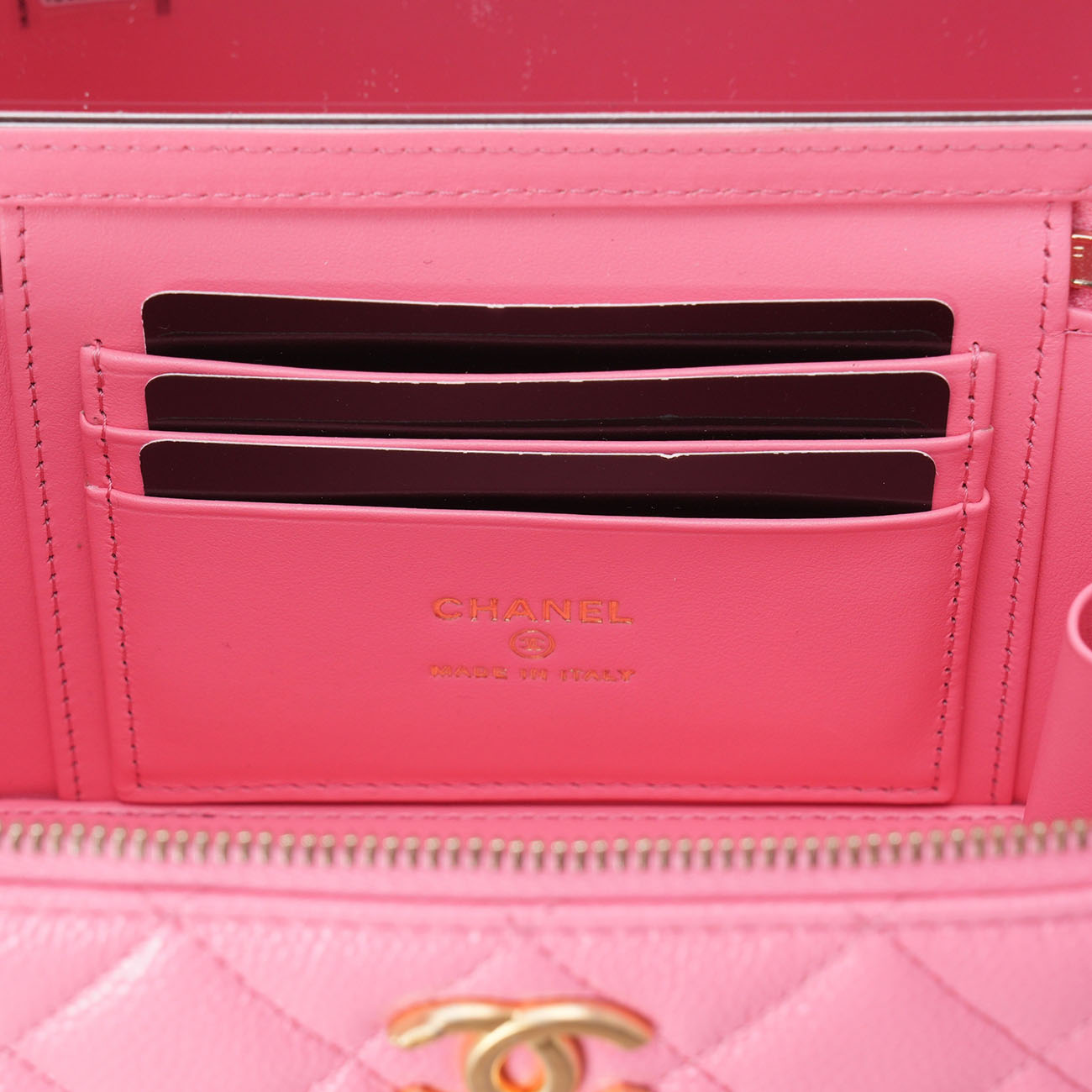 CHANEL(USED)샤넬 캐비어 시즌 베니티 레터링 탑핸들