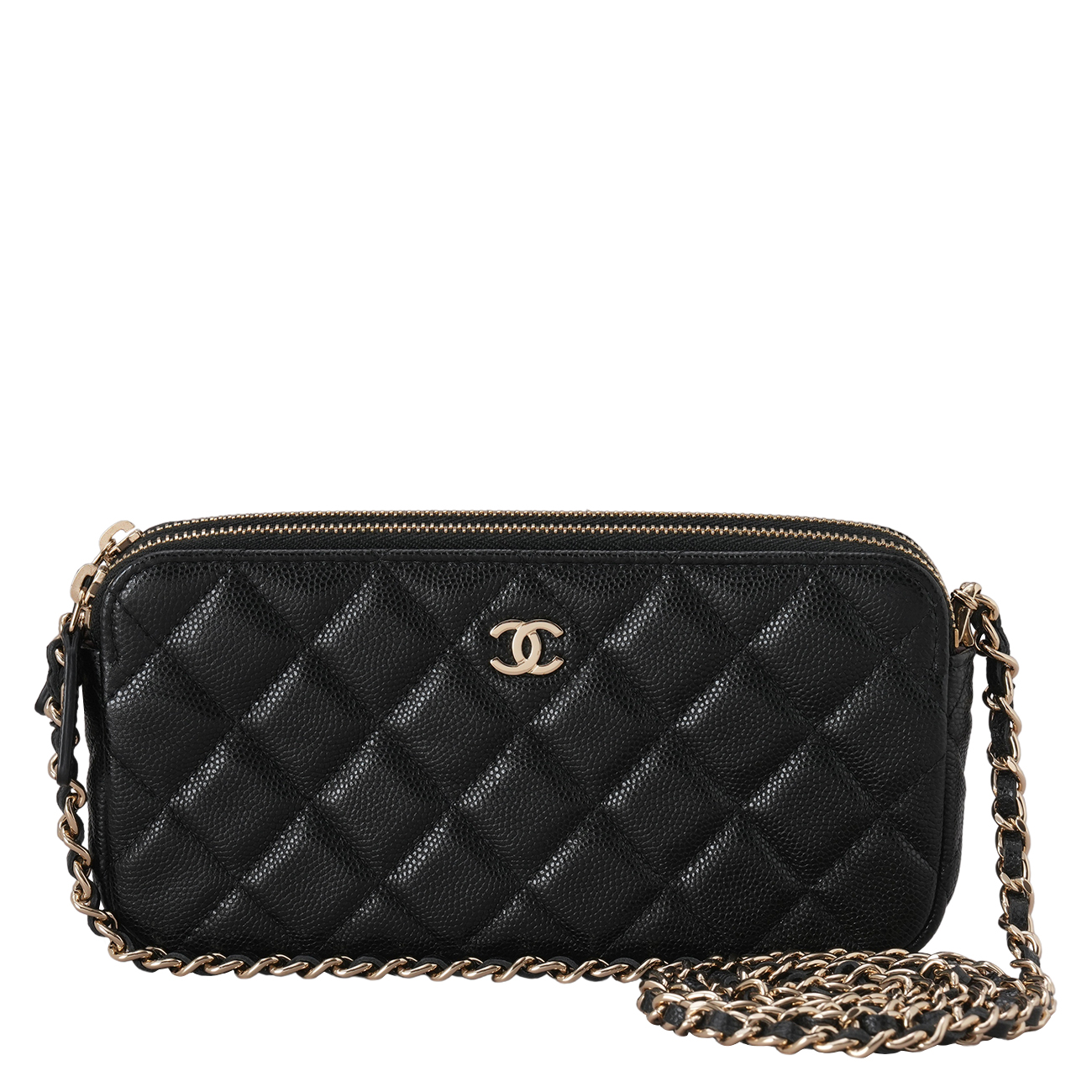 CHANEL(USED)샤넬 캐비어 더블지퍼 WOC