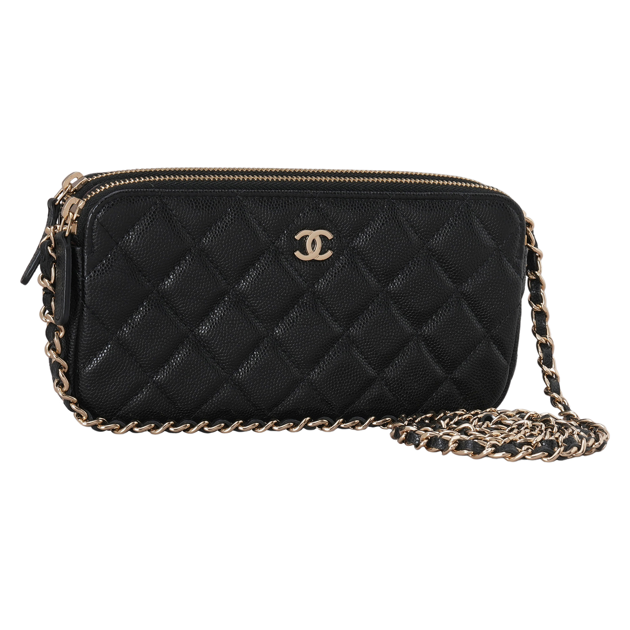 CHANEL(USED)샤넬 캐비어 더블지퍼 WOC