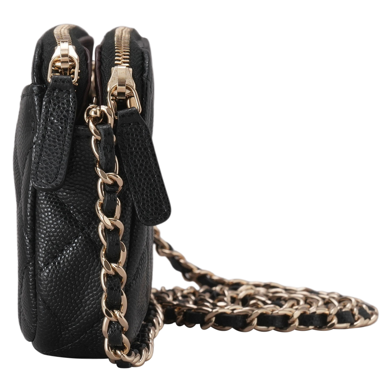 CHANEL(USED)샤넬 캐비어 더블지퍼 WOC