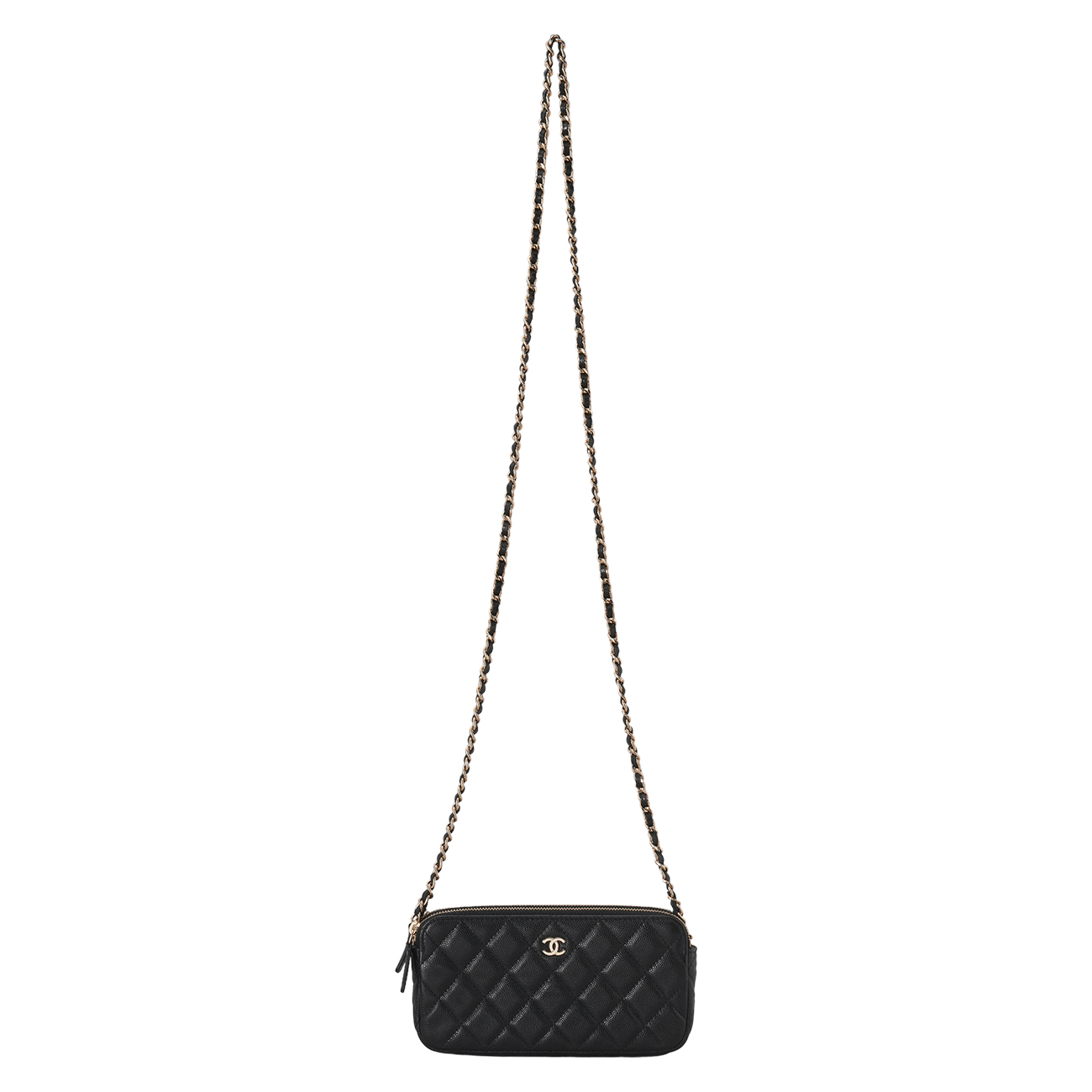 CHANEL(USED)샤넬 캐비어 더블지퍼 WOC
