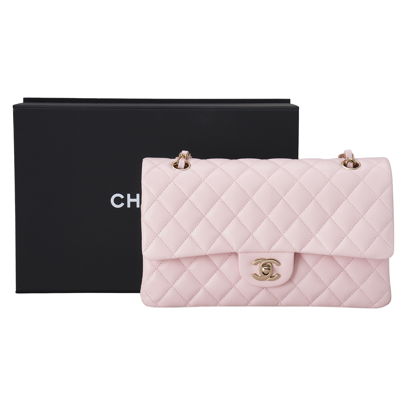CHANEL(NEW)샤넬 캐비어 클래식 미듐 블랙 (새상품) NEW PRODUCT