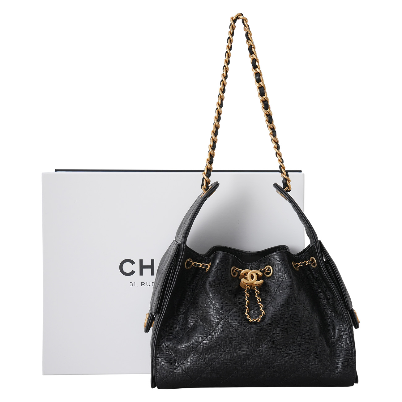 CHANEL(USED)샤넬 캐비어 25백 스몰 블랙