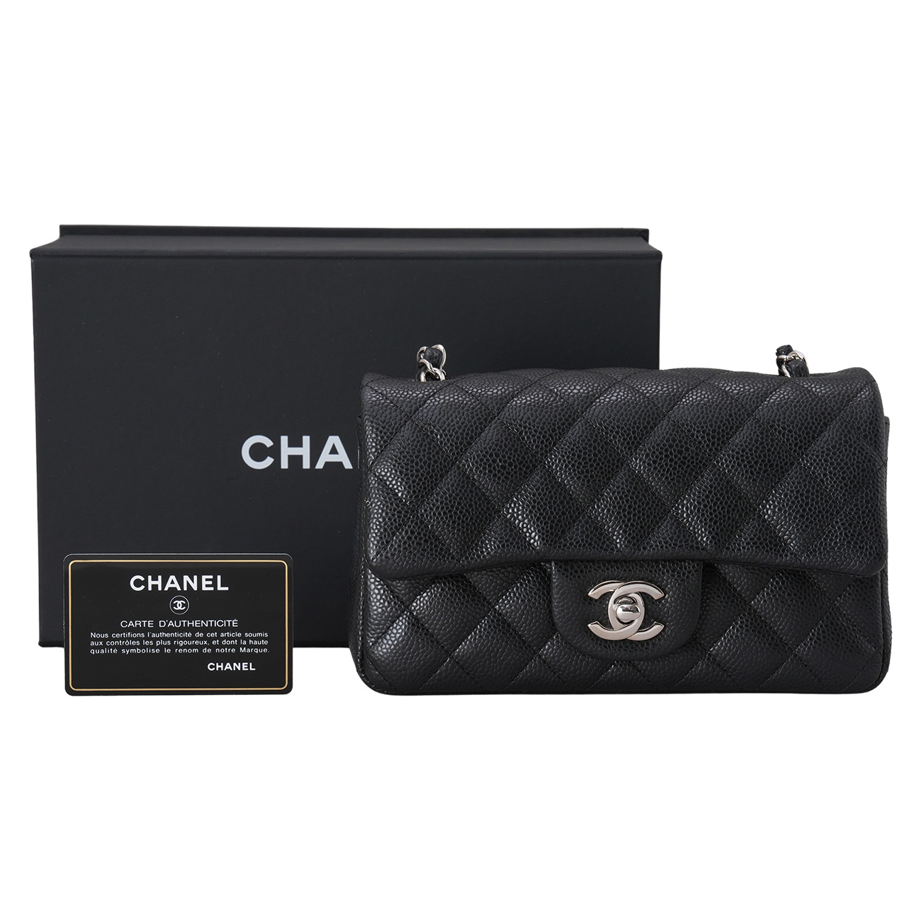 CHANEL(USED)샤넬 캐비어 클래식 뉴미니 체인 크로스백