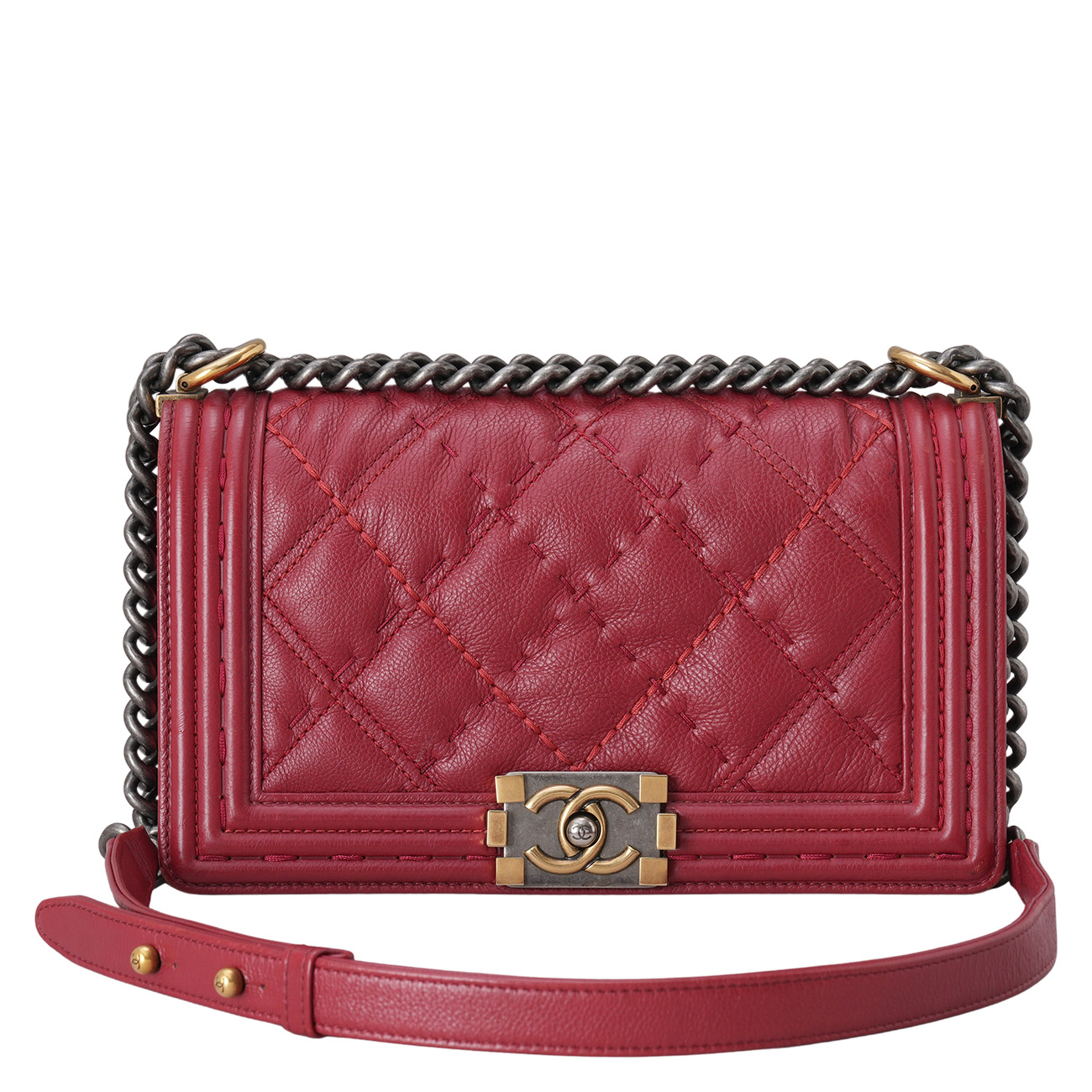 CHANEL(USED)샤넬 시즌 보이샤넬 미듐 플랩백