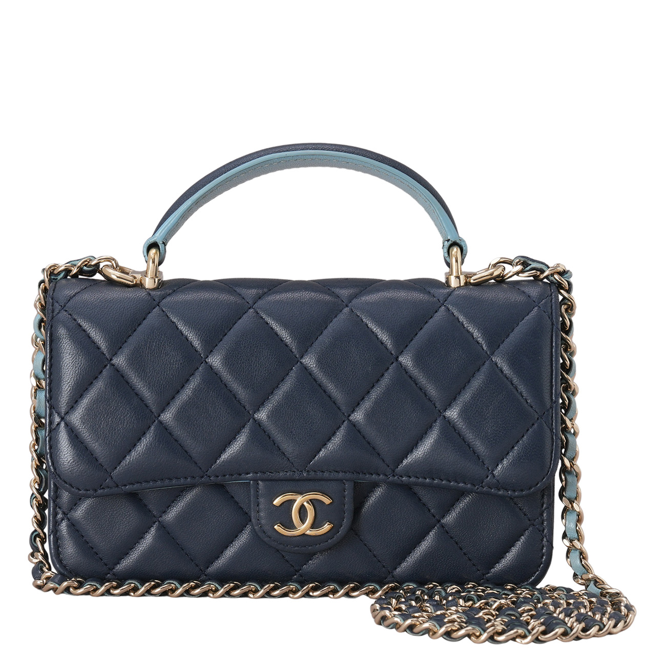 CHANEL(USED)샤넬 AP3226 탑핸들 폰홀더백