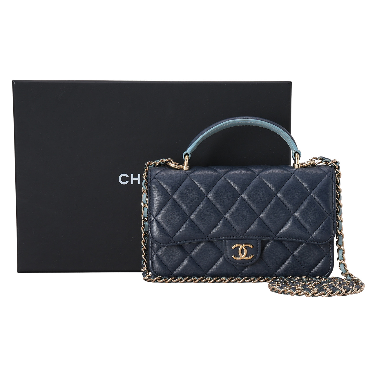 CHANEL(USED)샤넬 AP3226 탑핸들 폰홀더백