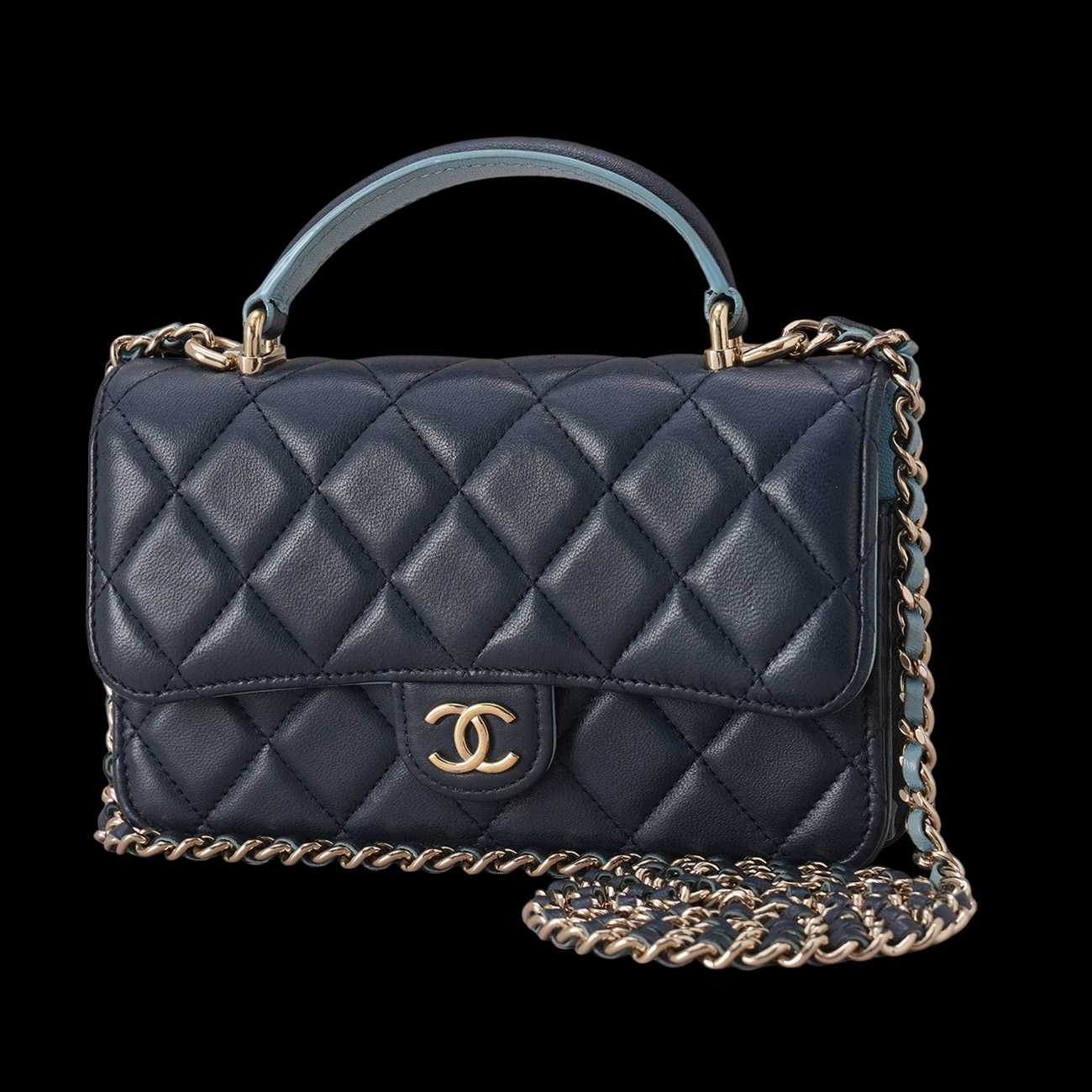 CHANEL(USED)샤넬 AP3226 탑핸들 폰홀더백