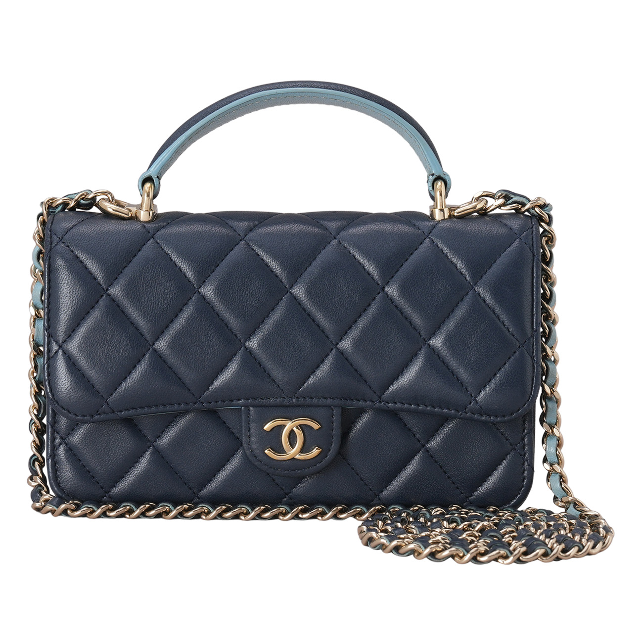 CHANEL(USED)샤넬 AP3226 탑핸들 폰홀더백