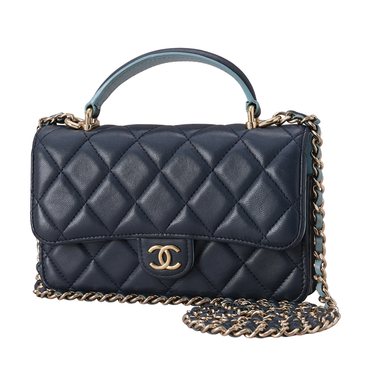 CHANEL(USED)샤넬 AP3226 탑핸들 폰홀더백