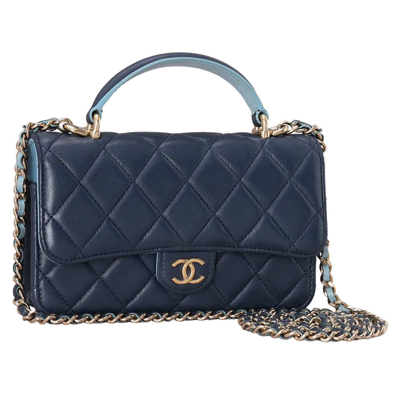 CHANEL(USED)샤넬 AP3226 탑핸들 폰홀더백