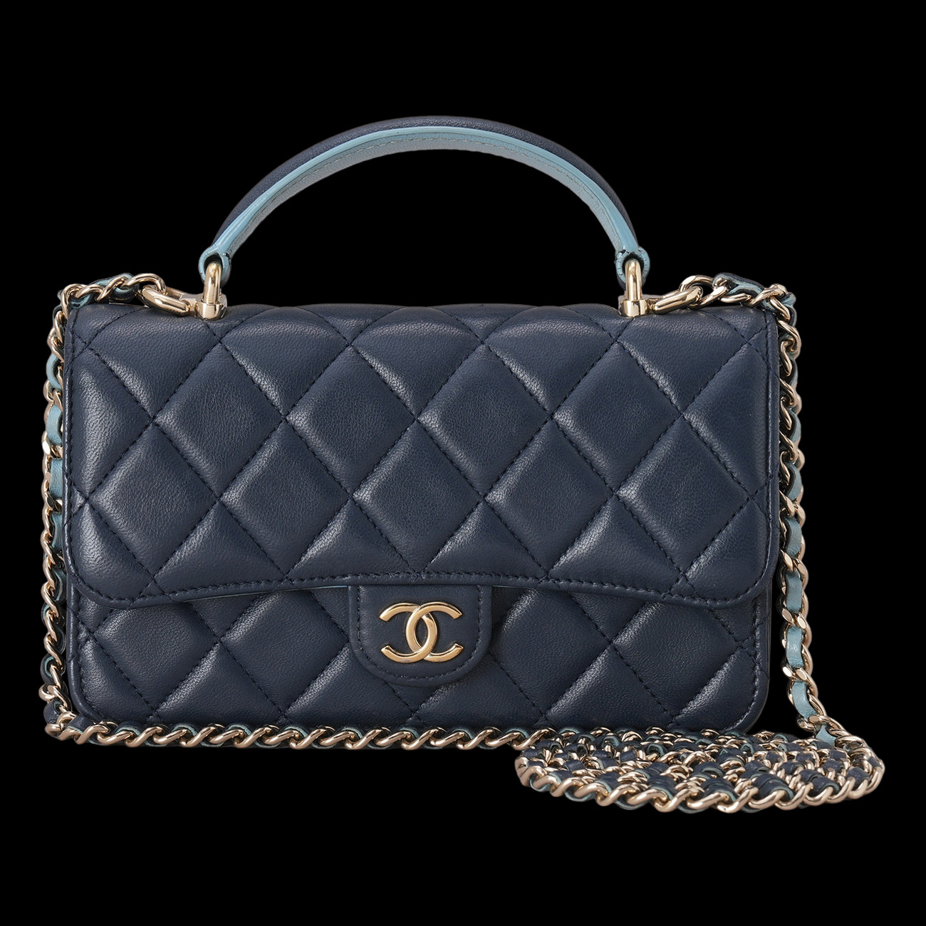 CHANEL(USED)샤넬 AP3226 탑핸들 폰홀더백