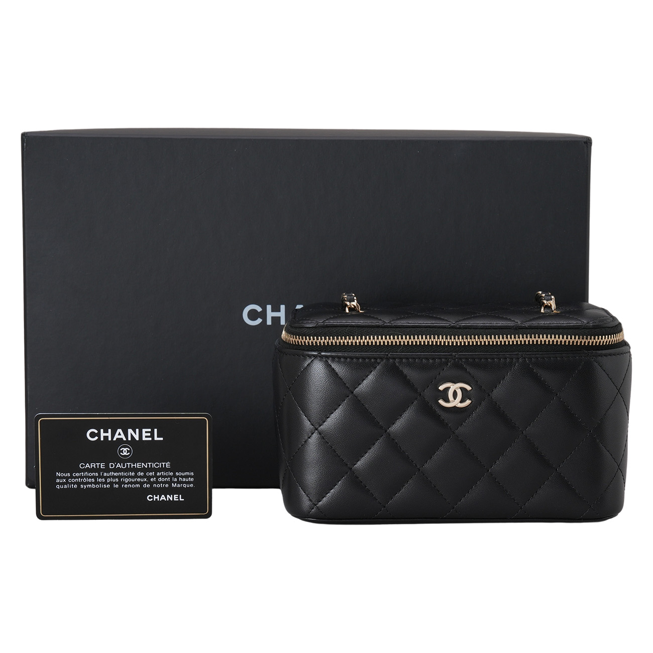 CHANEL(USED)샤넬 램스킨 베니티 체인백