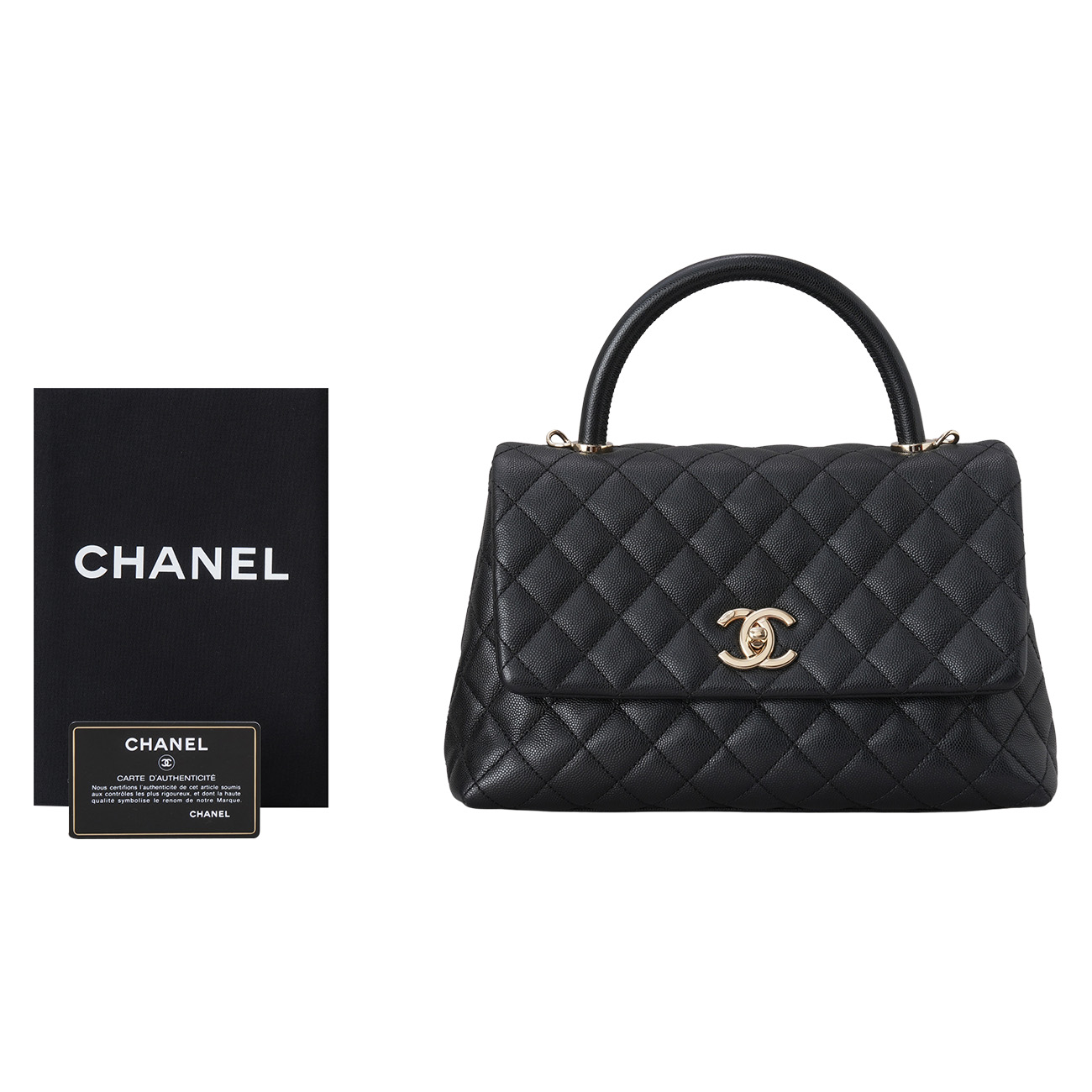 CHANEL(USED)샤넬 캐비어 코코핸들 미듐