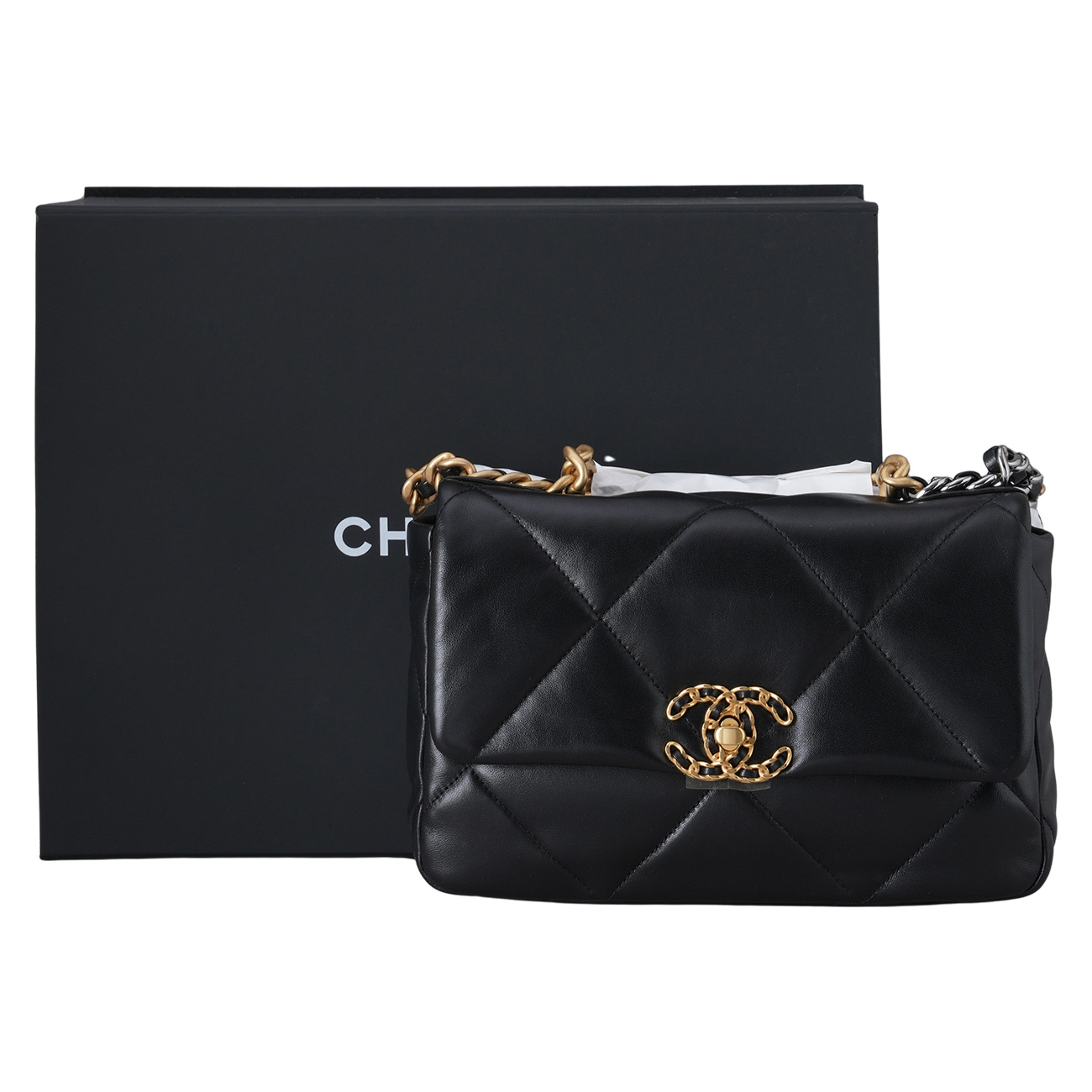 CHANEL(USED)샤넬 AS1160 19백 미듐 블랙