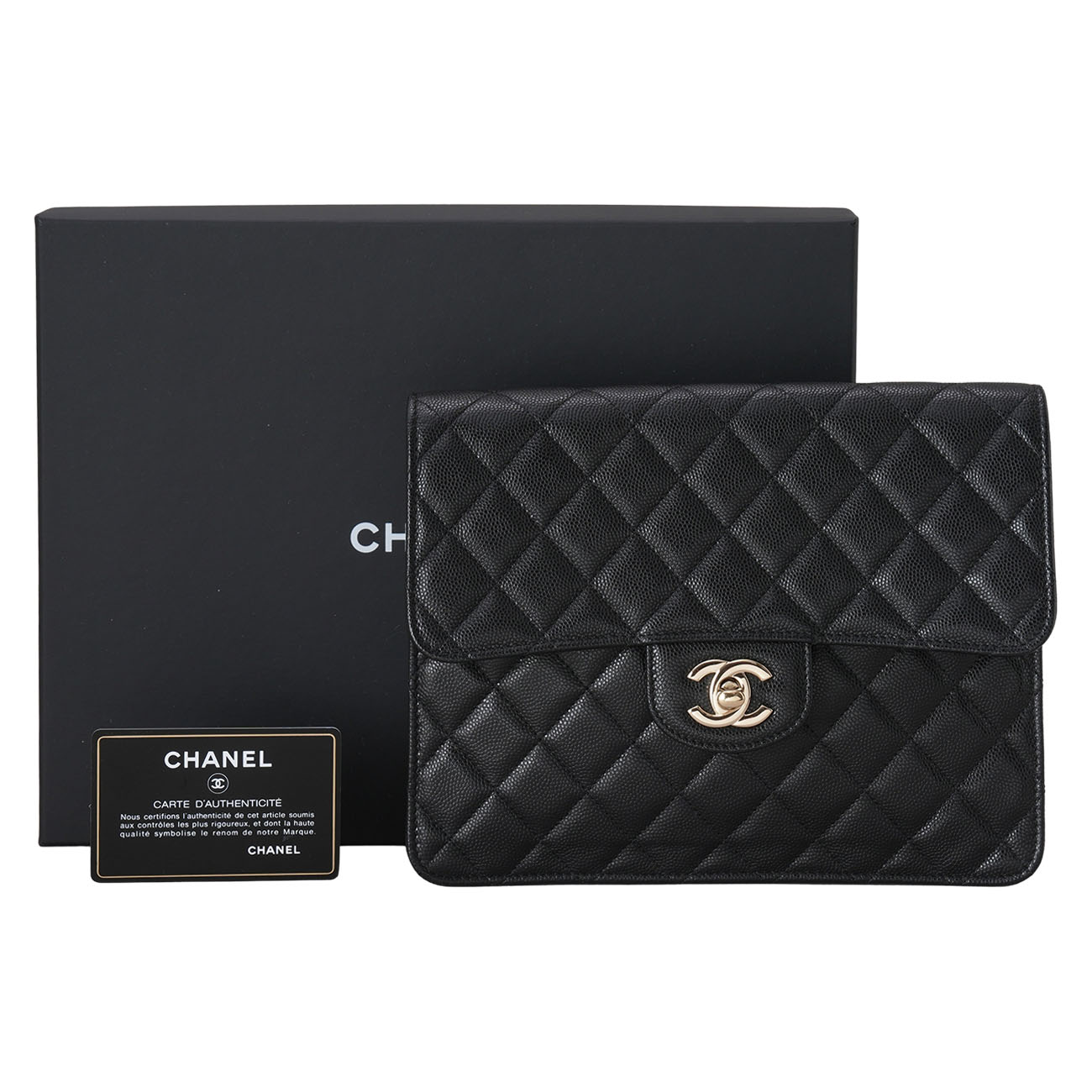 CHANEL(USED)샤넬 AP1756 캐비어 클래식 플랩 클러치