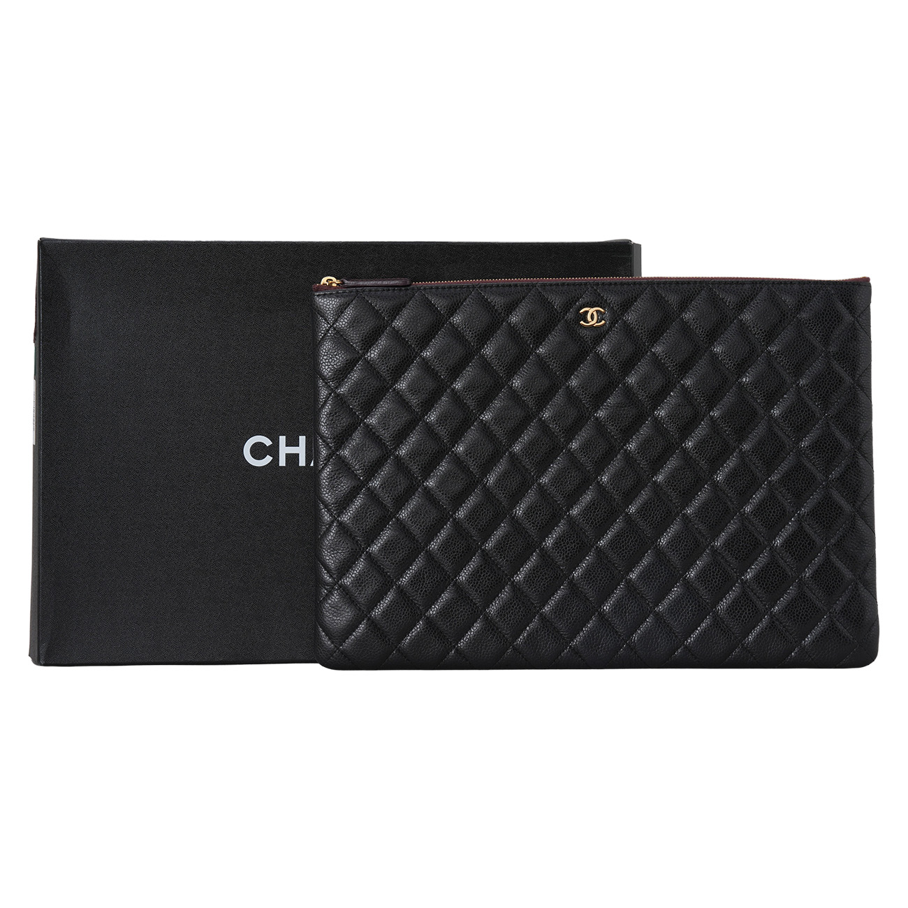 CHANEL(USED)샤넬 캐비어 클래식 클러치 라지