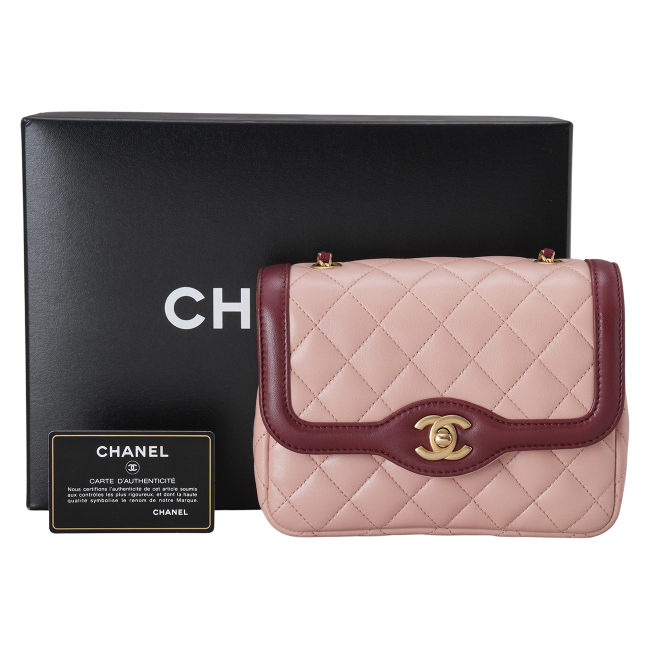 CHANEL(USED)샤넬 A91057 시즌 투톤 플랩백