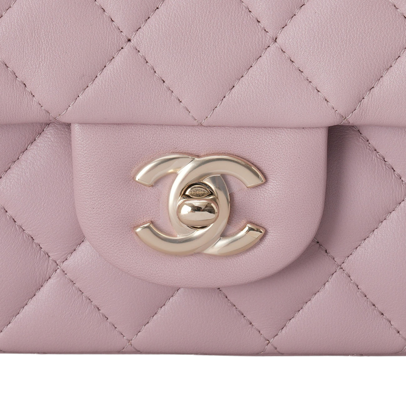 CHANEL(USED)샤넬 램스킨 뉴미니 탑핸들