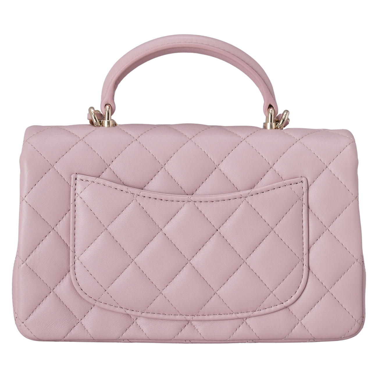 CHANEL(USED)샤넬 램스킨 뉴미니 탑핸들