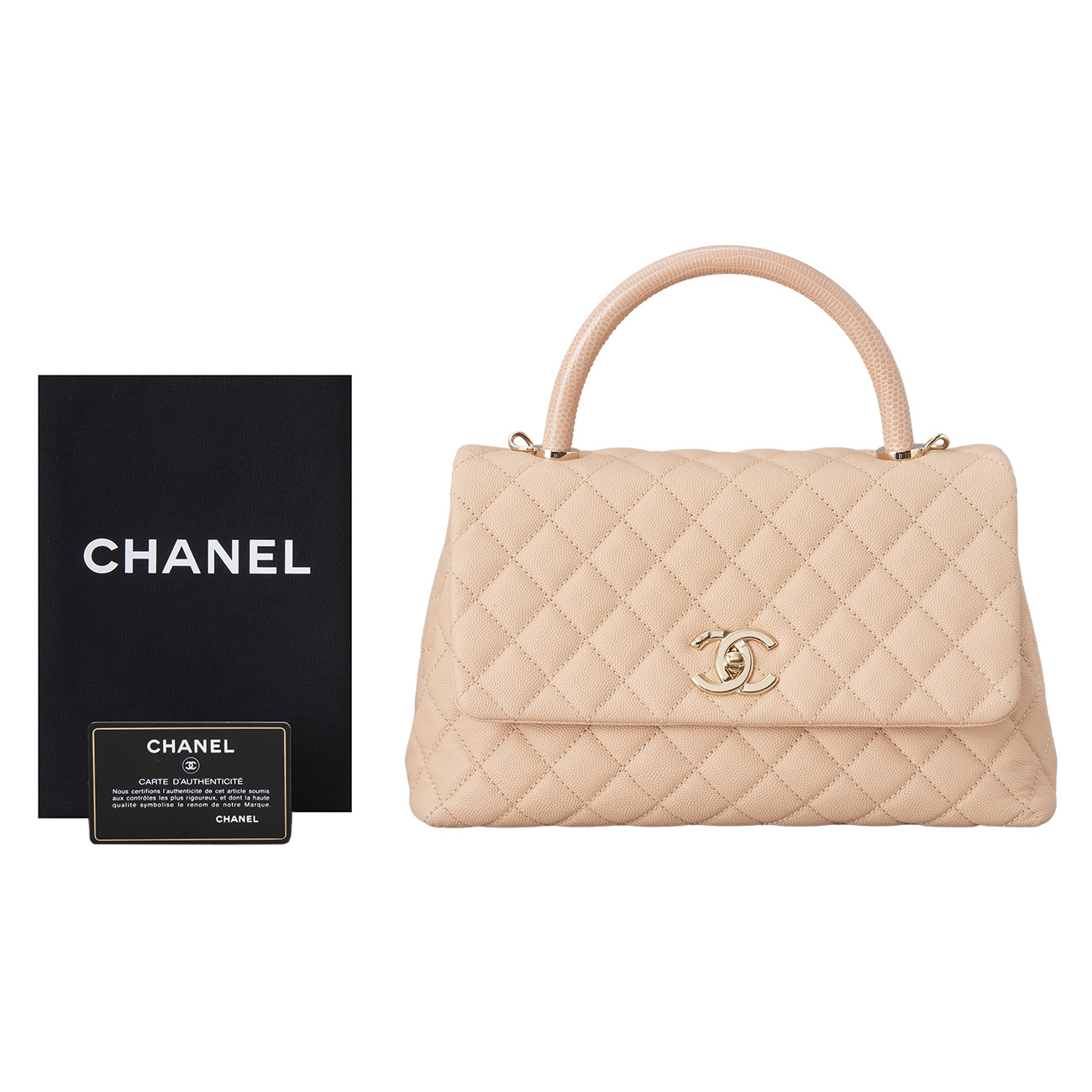 CHANEL(USED)샤넬 캐비어 코코핸들 미듐