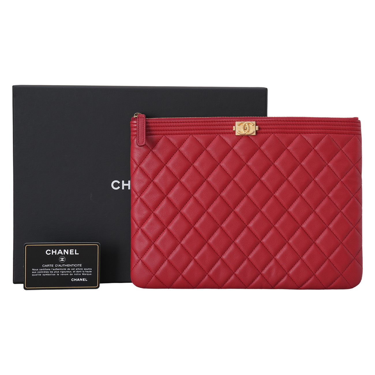 CHANEL(USED)샤넬 보이샤넬 클러치 뉴미듐