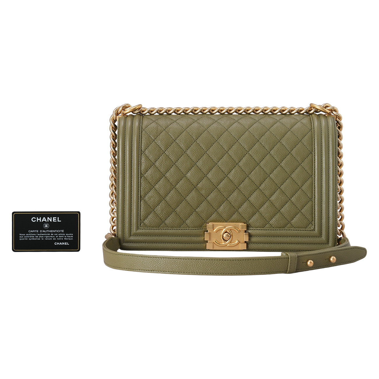 CHANEL(USED)샤넬 캐비어 보이샤넬 뉴미듐 플랩백