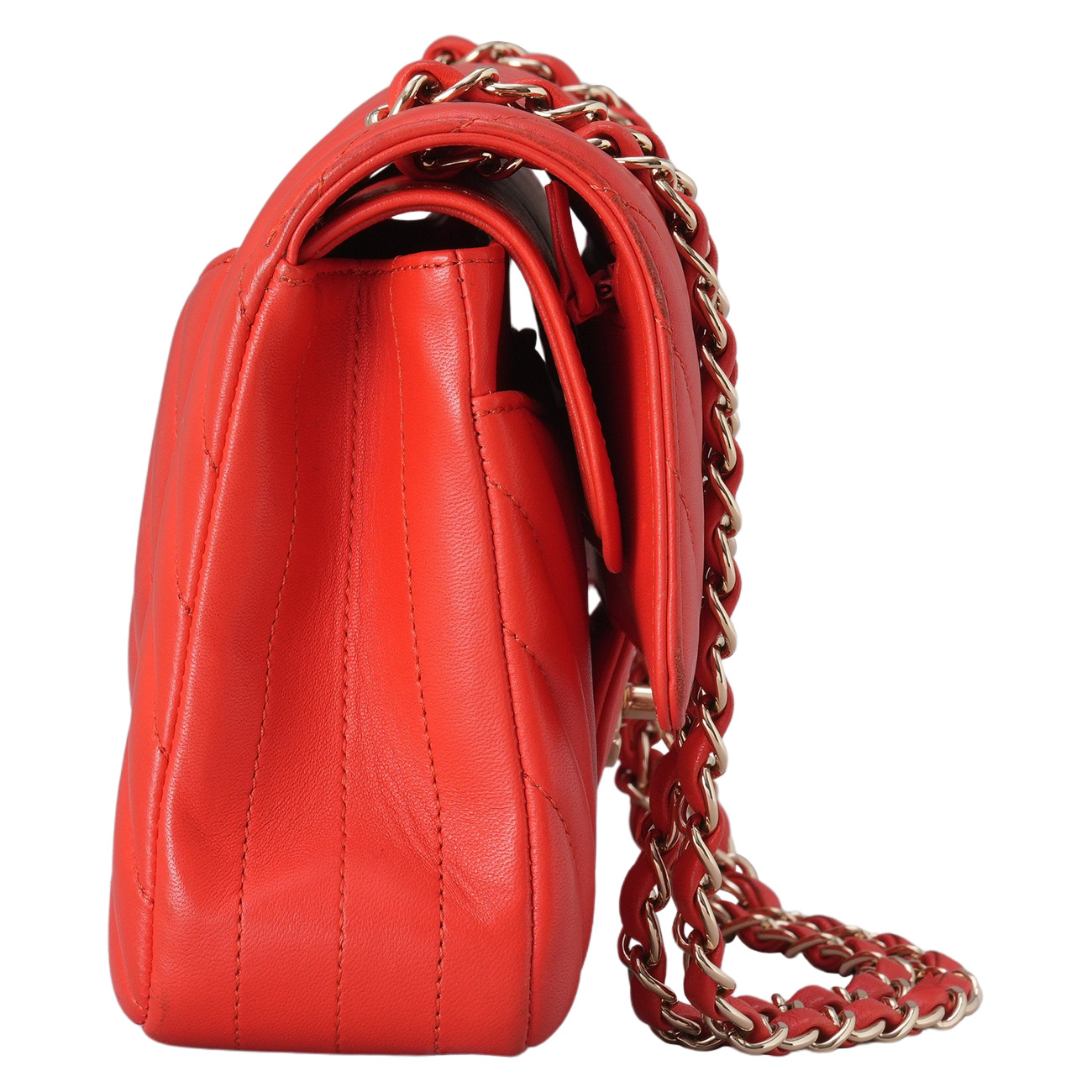 CHANEL(USED)샤넬 램스킨 쉐브론 클래식 미듐 플랩백