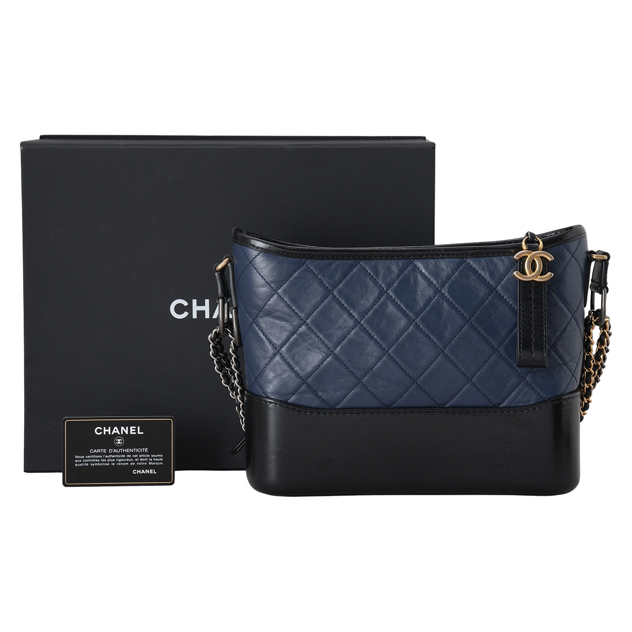 CHANEL(USED)샤넬 가브리엘 호보 뉴미듐 네이비
