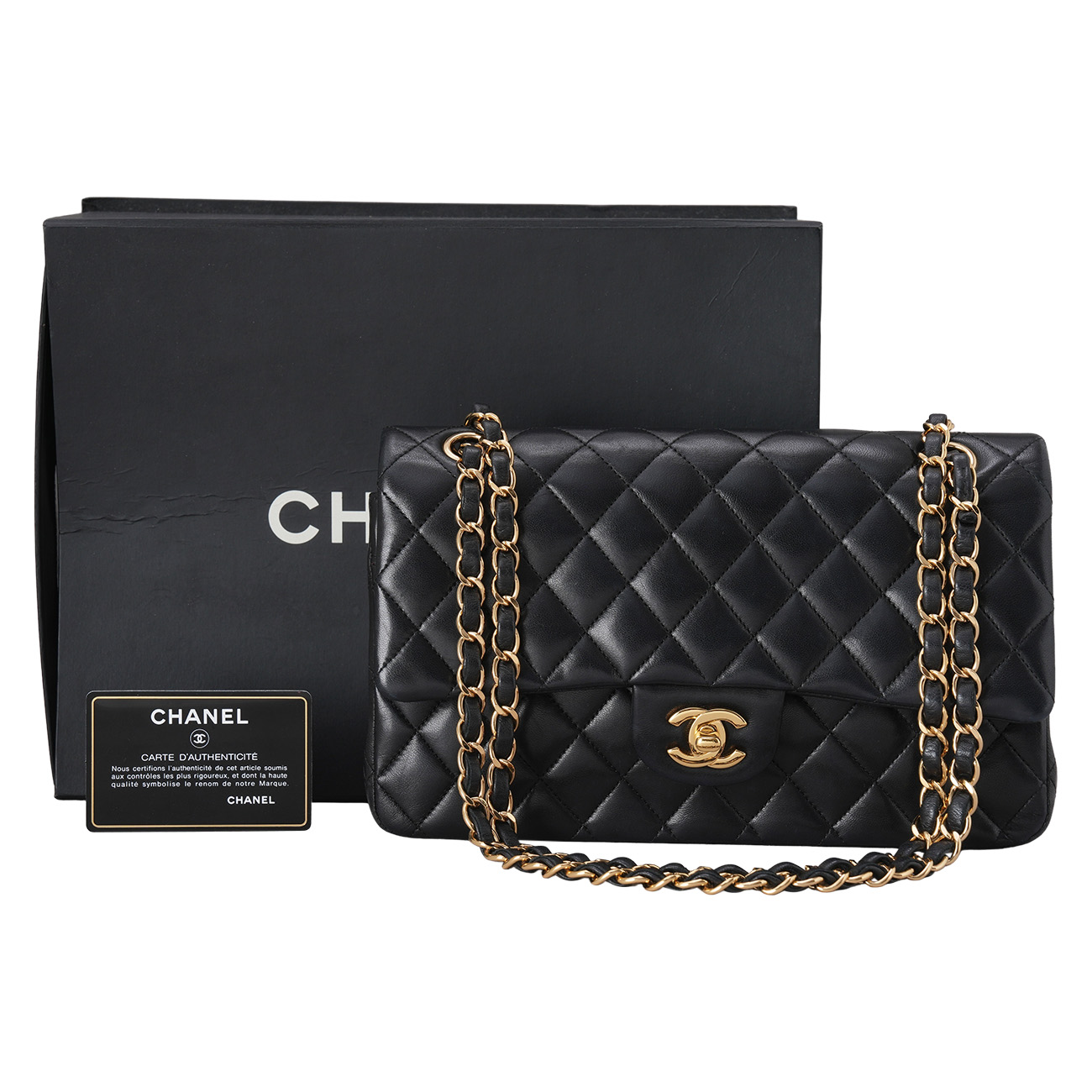 CHANEL(USED)샤넬 램스킨 클래식 미듐 플랩백