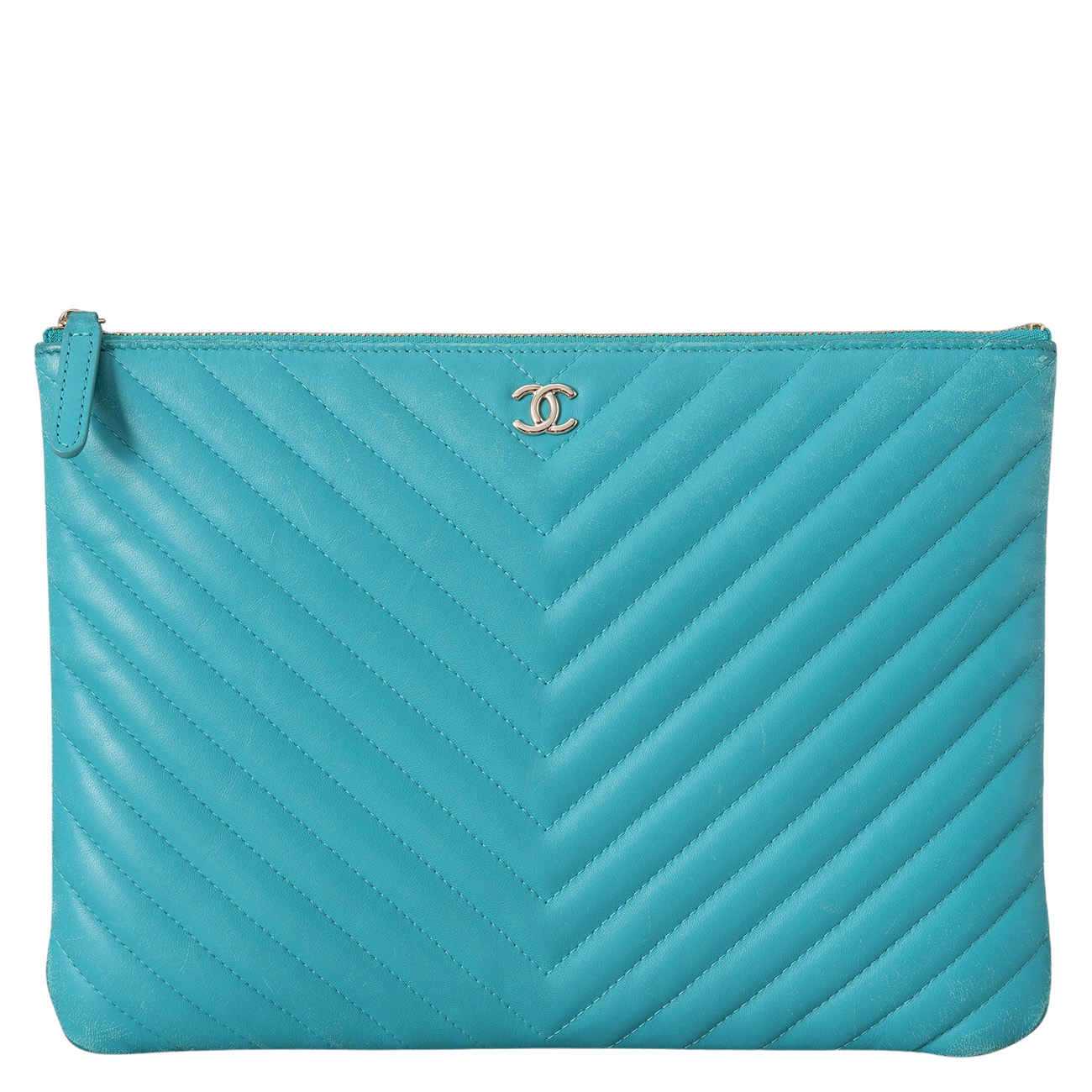 CHANEL(USED)샤넬 램스킨 쉐브론 클래식 클러치 뉴미듐