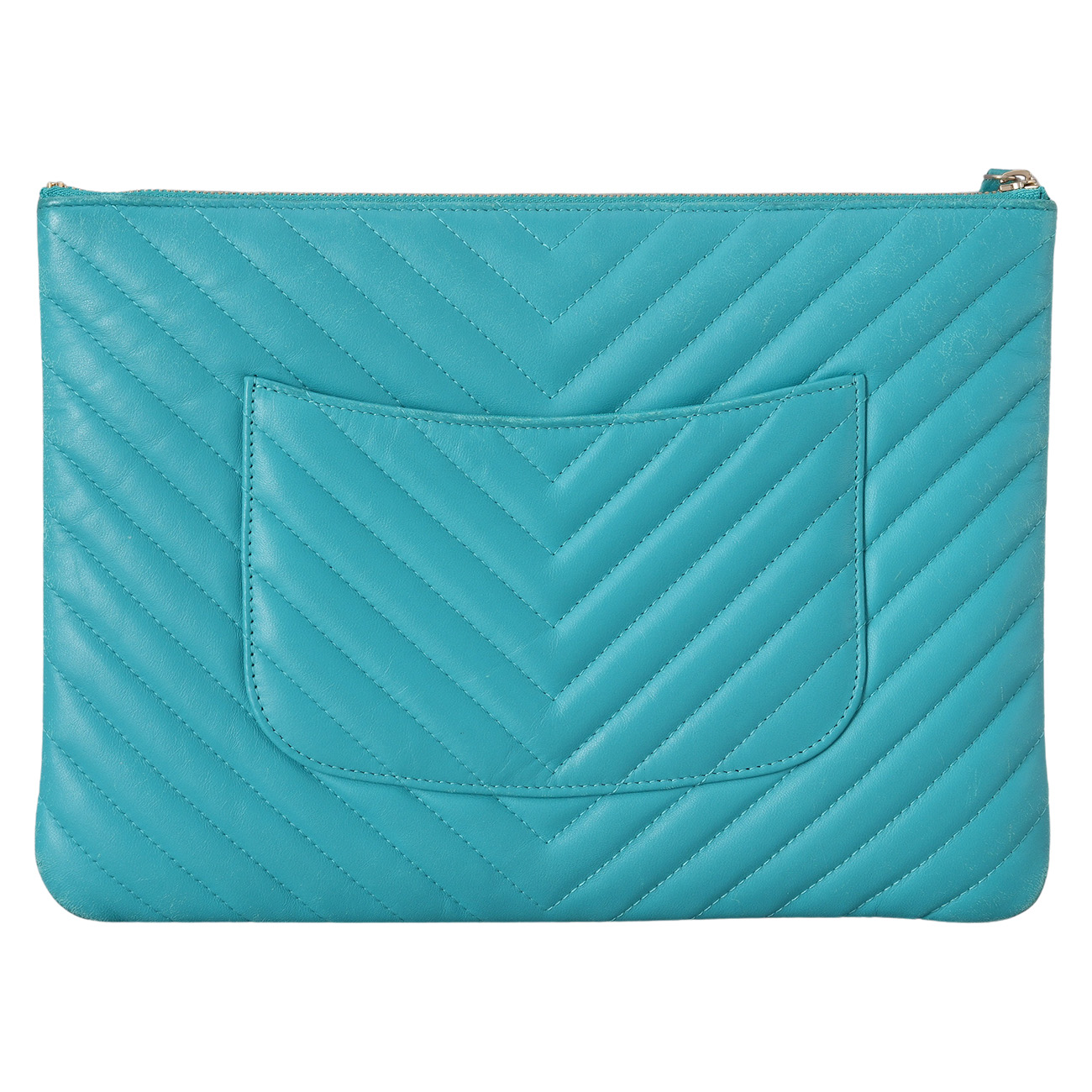 CHANEL(USED)샤넬 램스킨 쉐브론 클래식 클러치 뉴미듐