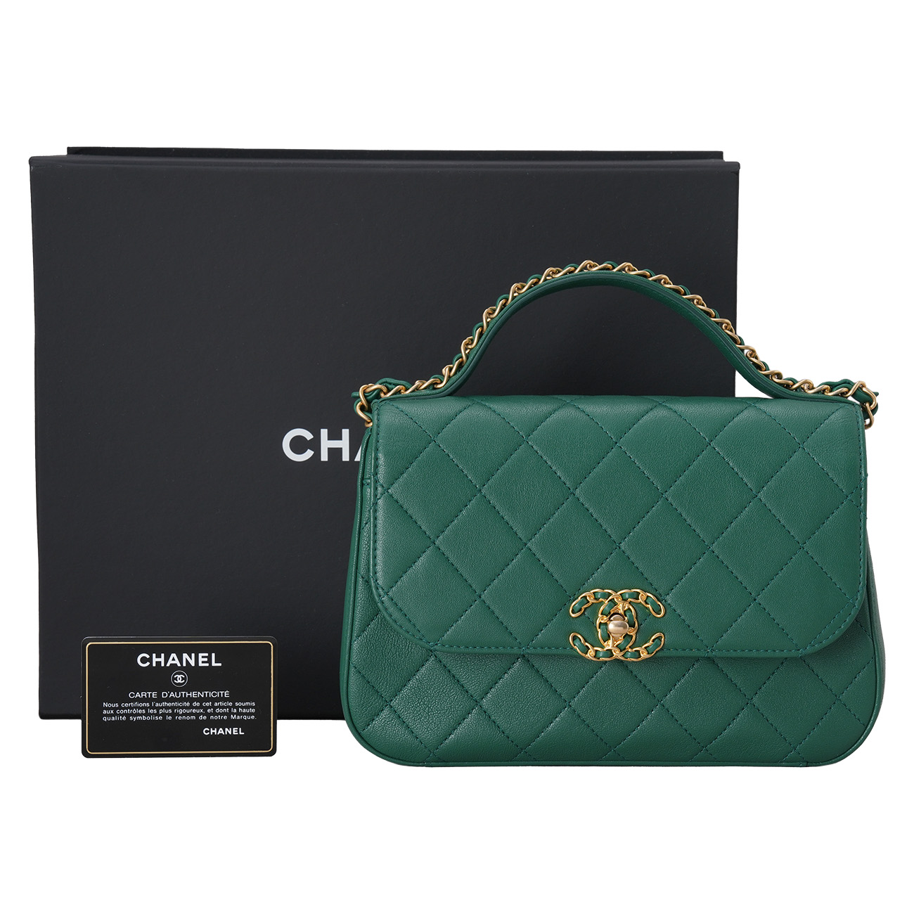 CHANEL(USED)샤넬 시즌 탑핸들 체인백