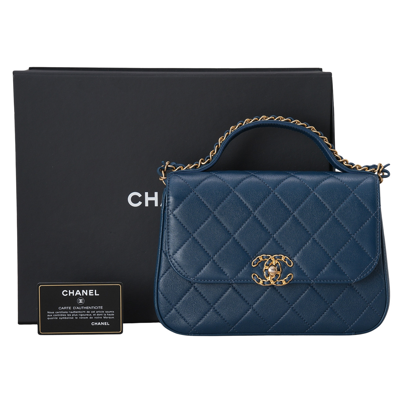 CHANEL(USED)샤넬 시즌 탑핸들 체인백