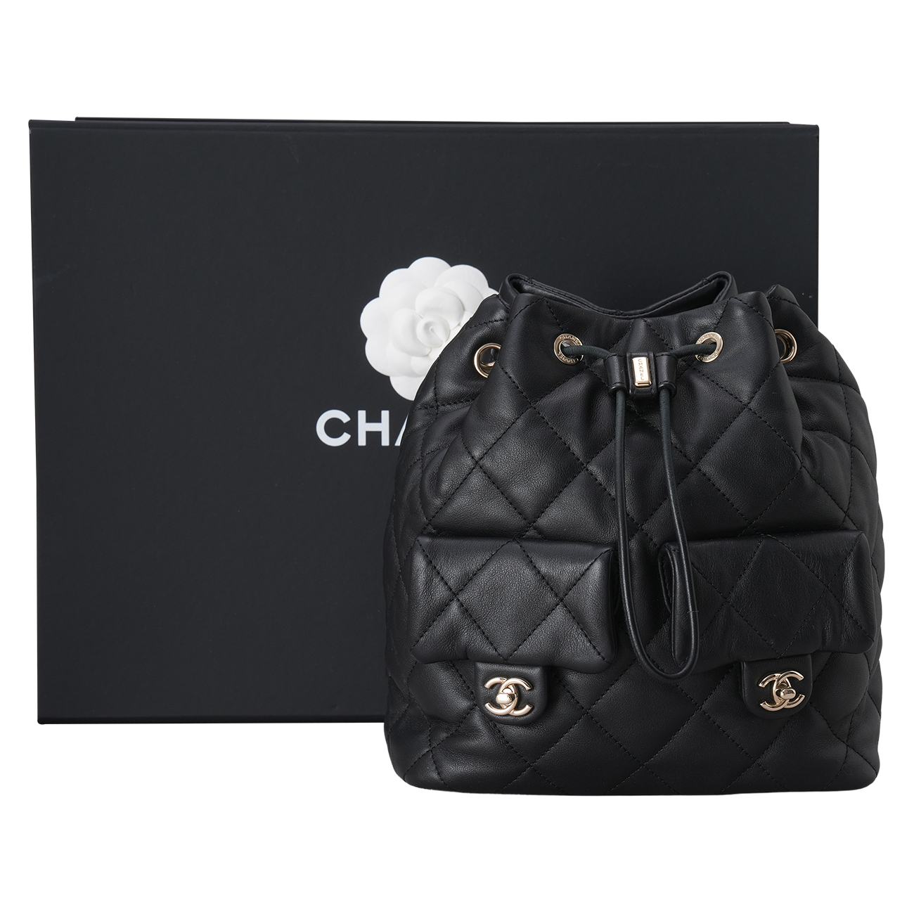 CHANEL(USED)샤넬 AS4342 시즌 투포켓 드로스트링 백팩