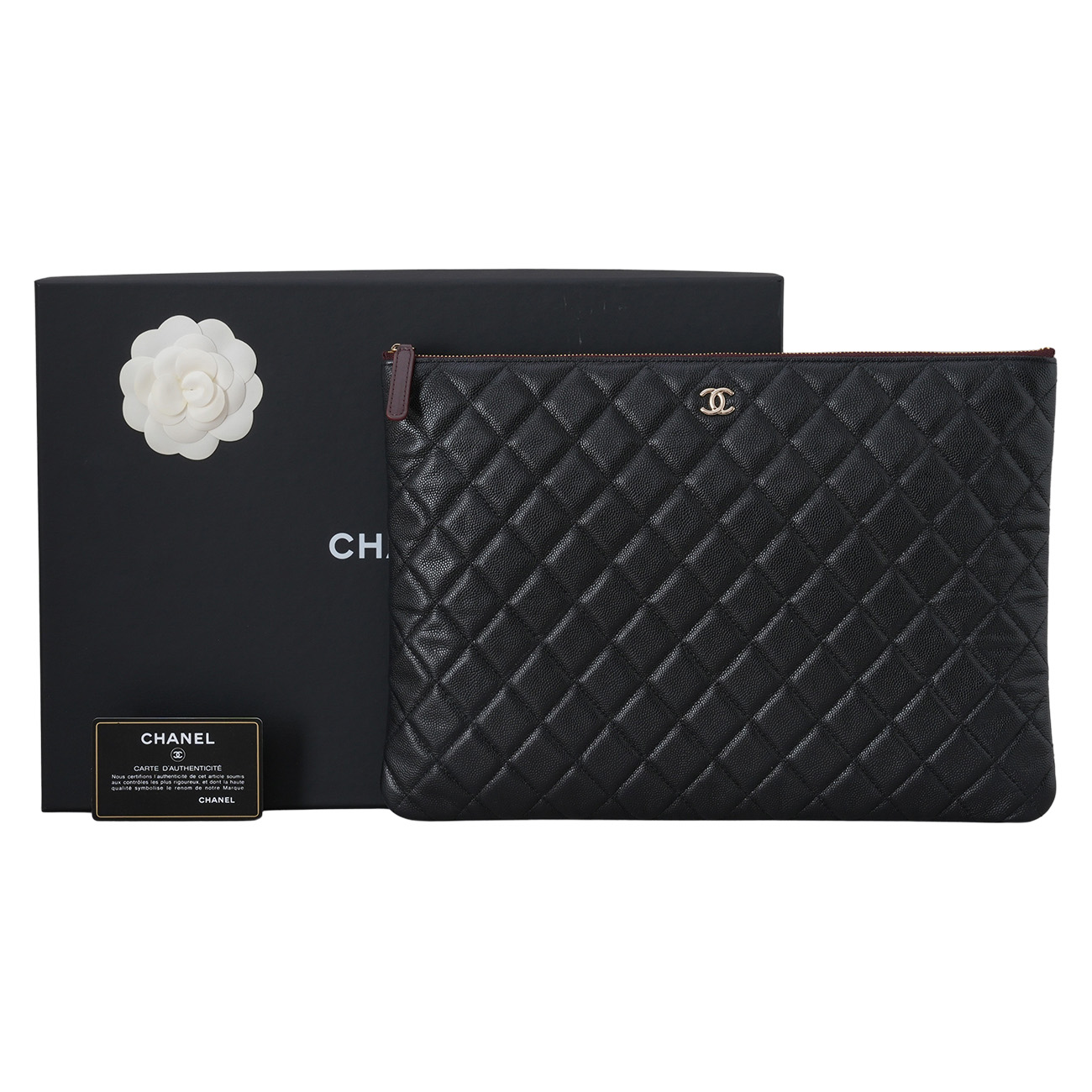 CHANEL(USED)샤넬 캐비어 클래식 클러치 라지