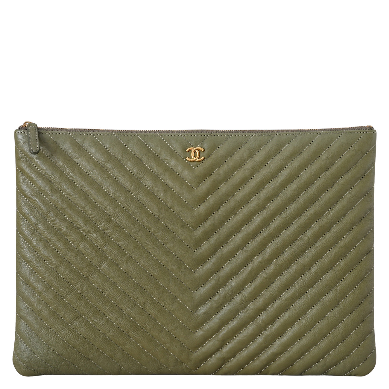 CHANEL(USED)샤넬 쉐브론 클래식 클러치 라지