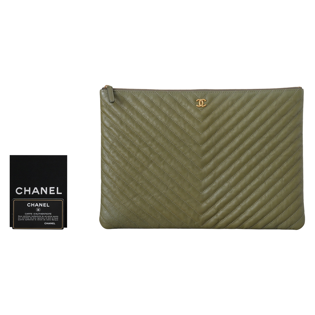 CHANEL(USED)샤넬 쉐브론 클래식 클러치 라지