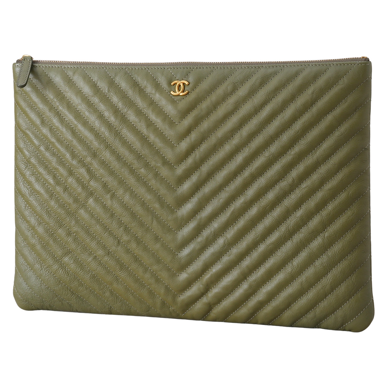CHANEL(USED)샤넬 쉐브론 클래식 클러치 라지