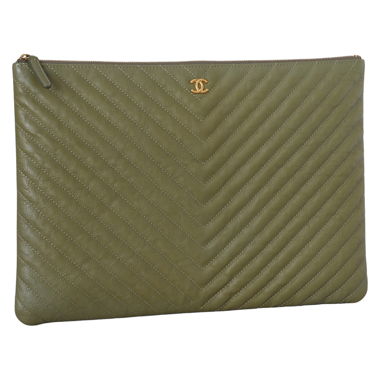 CHANEL(USED)샤넬 쉐브론 클래식 클러치 라지