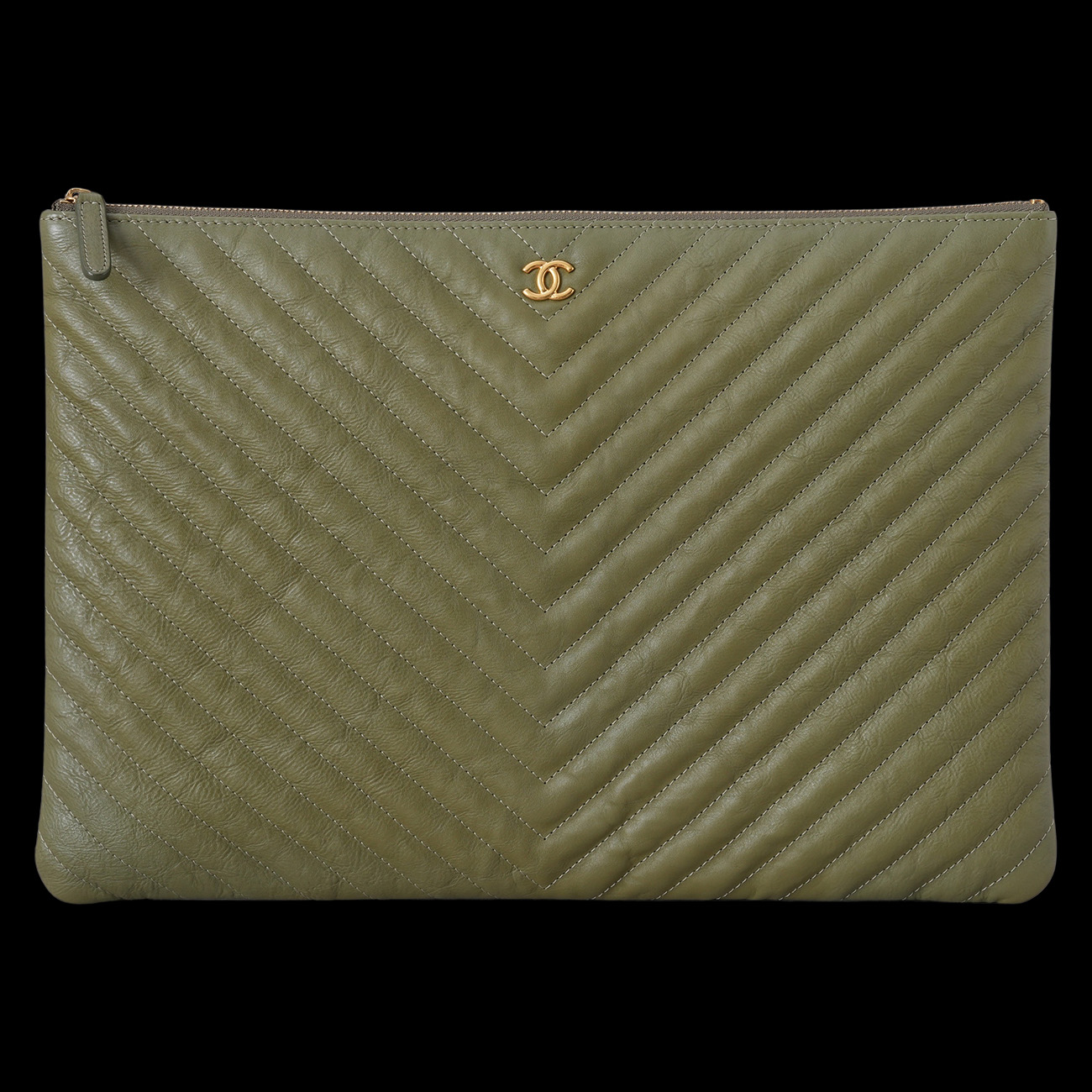 CHANEL(USED)샤넬 쉐브론 클래식 클러치 라지