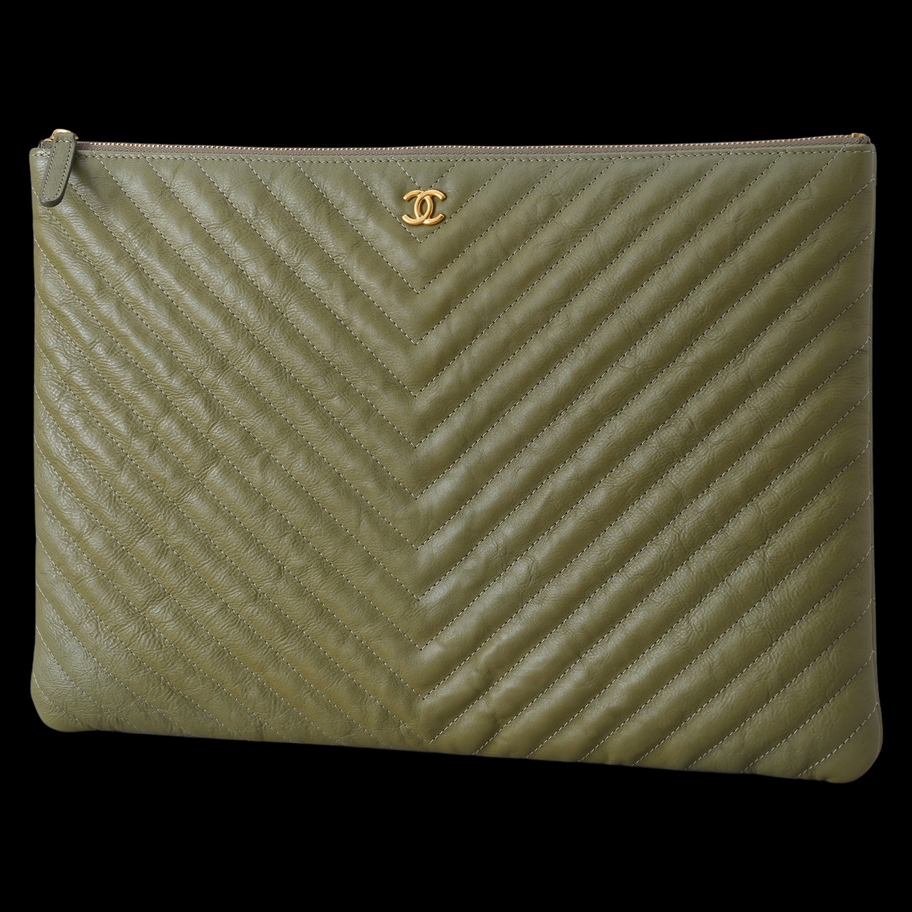 CHANEL(USED)샤넬 쉐브론 클래식 클러치 라지