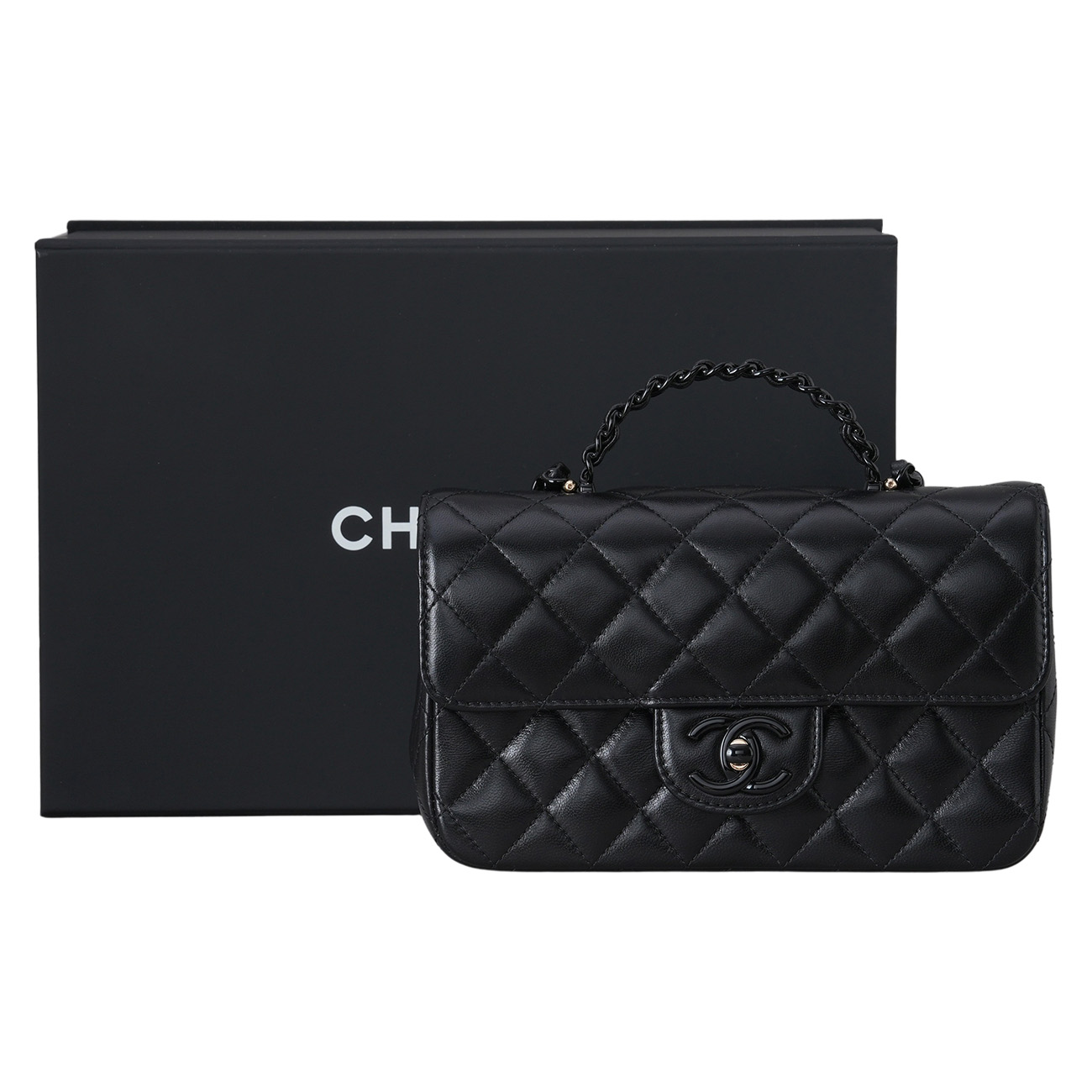 CHANEL(USED)샤넬 25C 크루즈 미니 탑핸들 체인 플랩백