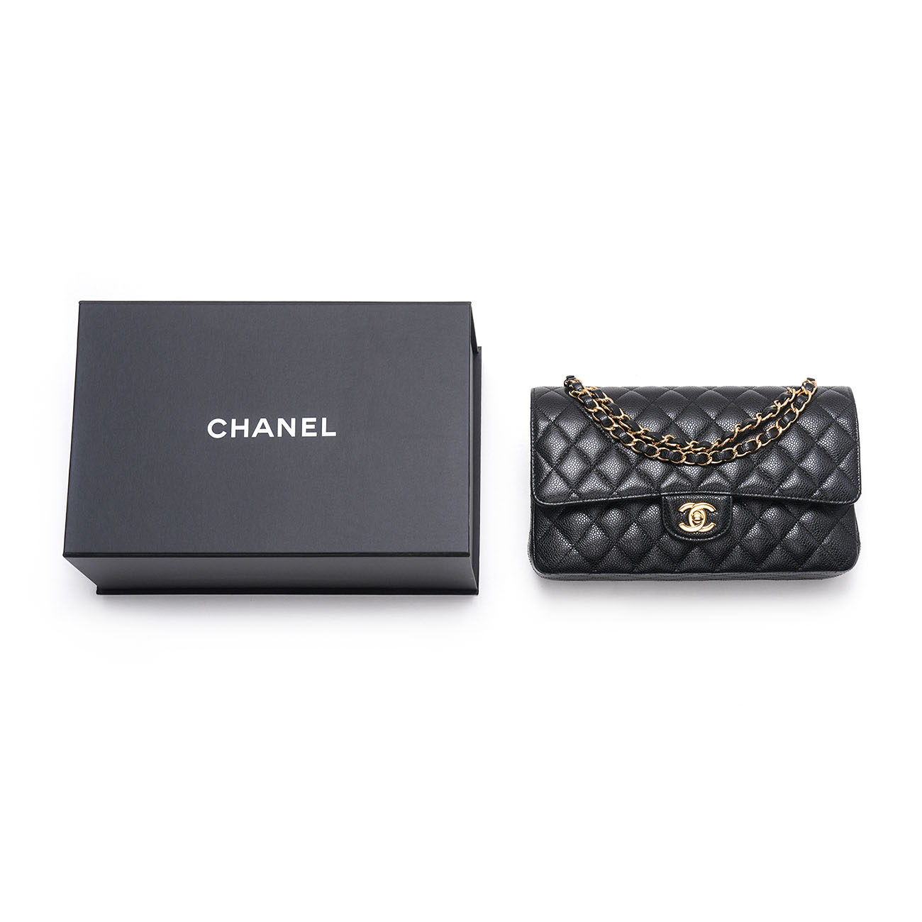 CHANEL(USED)샤넬 캐비어 클래식 미듐 플랩백