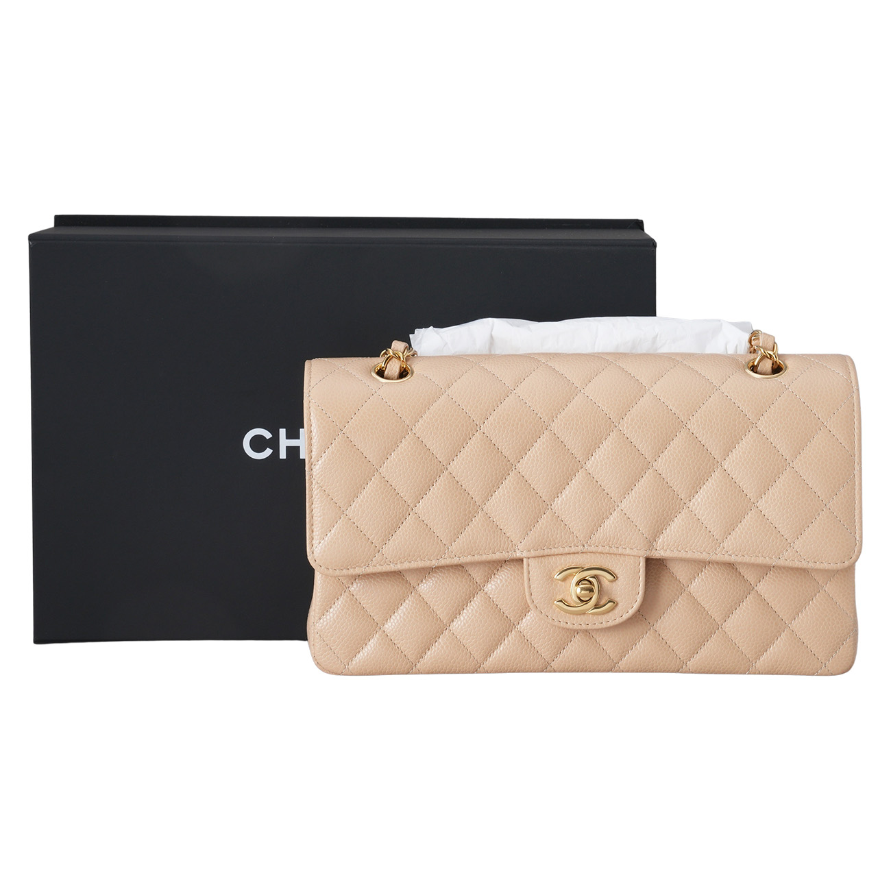 CHANEL(USED)샤넬 캐비어 클래식 미듐 플랩백