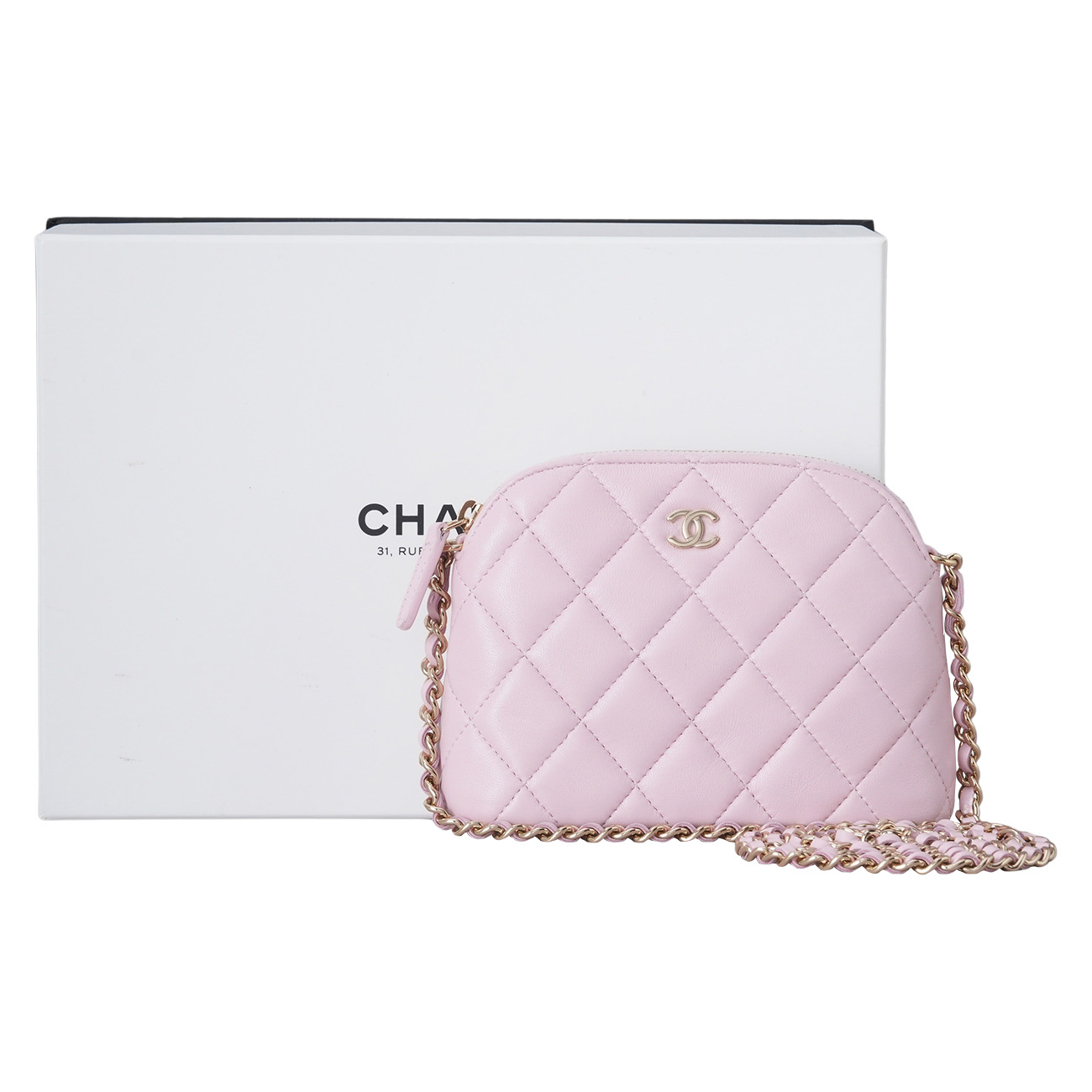 CHANEL(USED)샤넬 AP4000 램스킨 미니 체인 크로스백