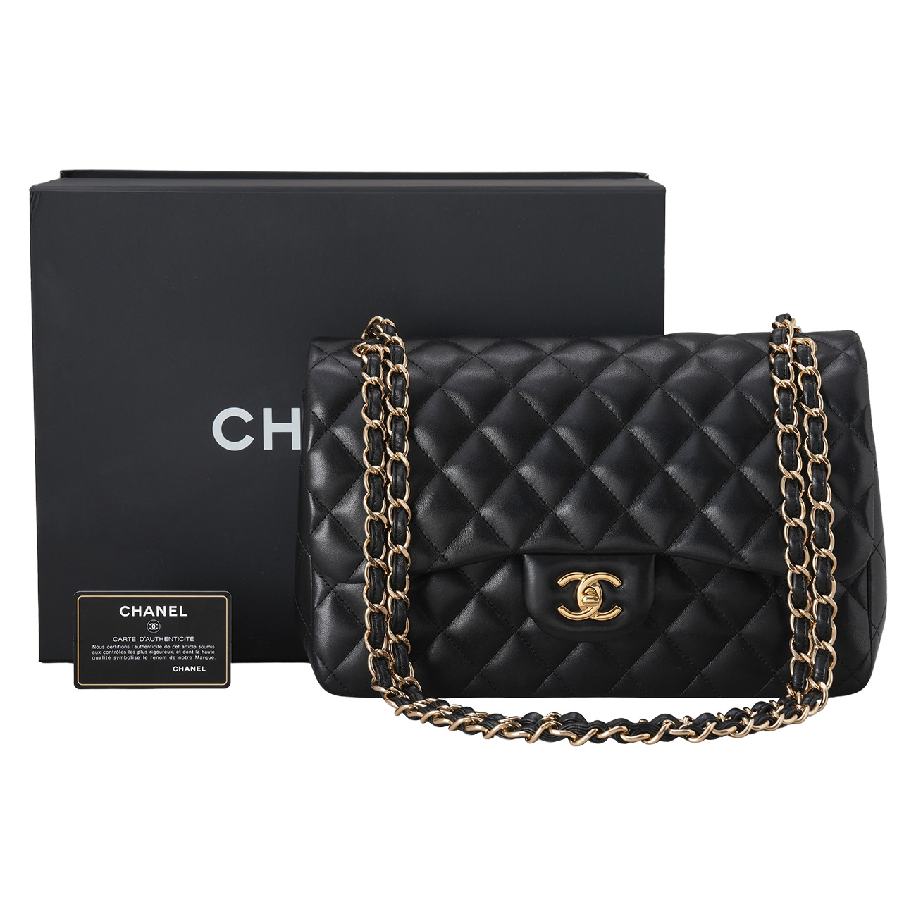 CHANEL(USED)샤넬 램스킨 클래식 점보 플랩백