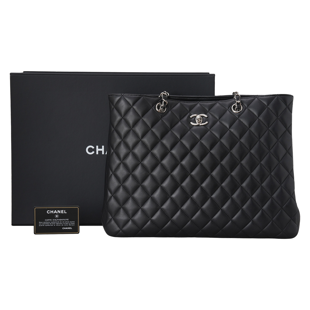 CHANEL(USED)샤넬 A91046 램스킨 타임리스 쇼퍼백