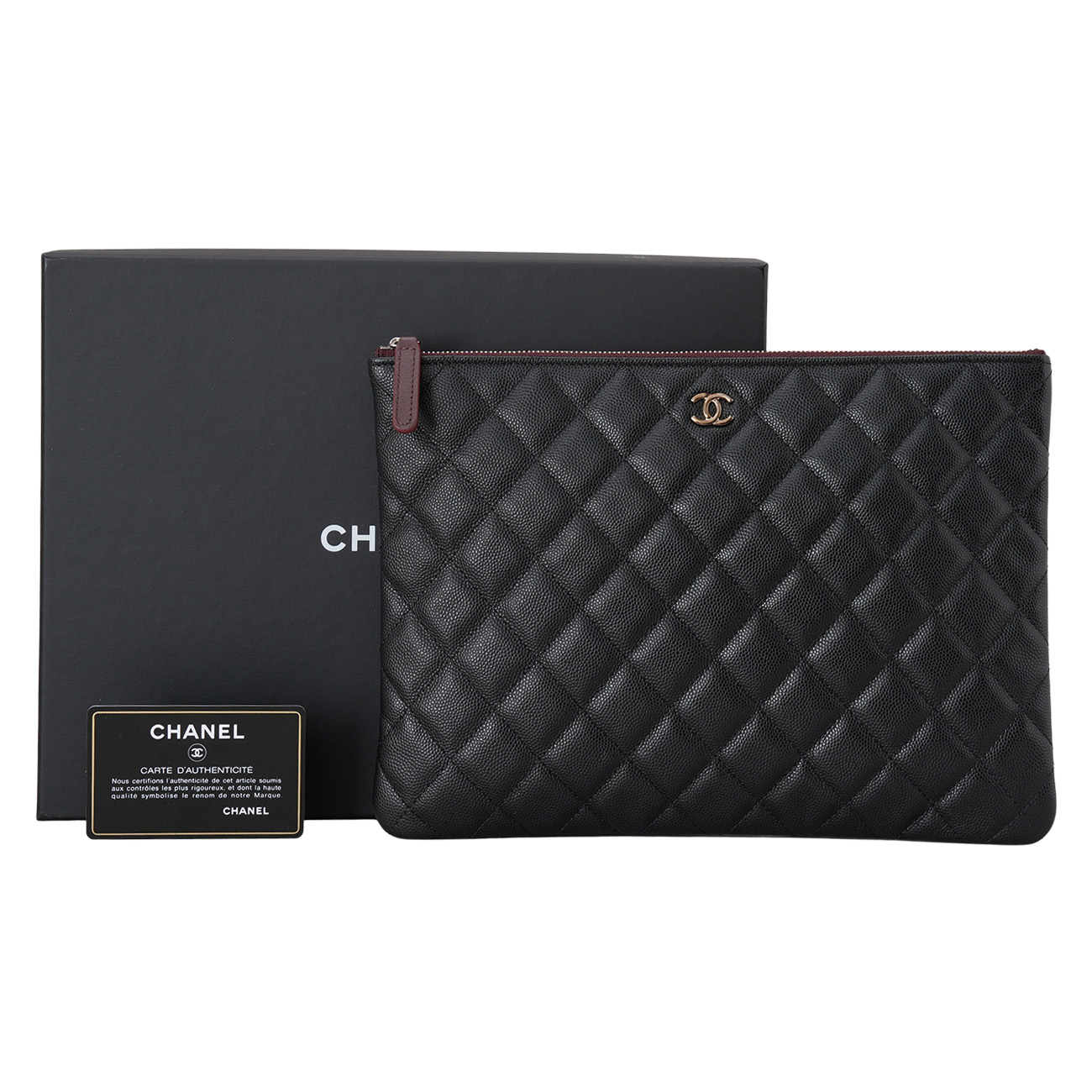 CHANEL(USED)샤넬 캐비어 클래식 클러치 뉴미듐